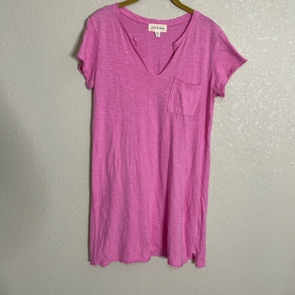 Anthropologie Cloth & Stone V Neck T Shirt Dress XS - Picture 3 of 7